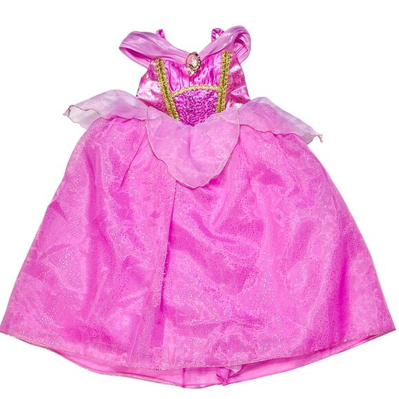Disney Store Princess Aurora Costume Girls Small 5-6 Sleeping Beauty Pink New - Picture 2 of 16